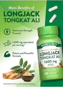 Nature's Truth Longjack Tongkat Ali 1600 mg 120 Capsules  - Image 2