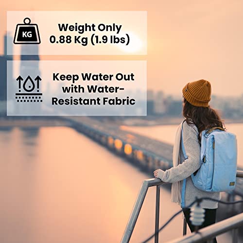 Nordace Siena Smart Backpack with USB Charging - 15.6 Inch Laptop Backpack, 19L Daily Backpack for Travel, Everyday, or Work (Aqua) - Image 5