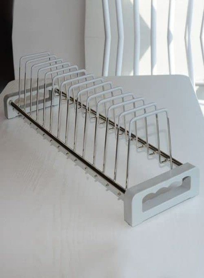 Ebco Products Stainless Steel Plate Rack - Elegant Holder Stand for Small Spaces, Portable - Image 5