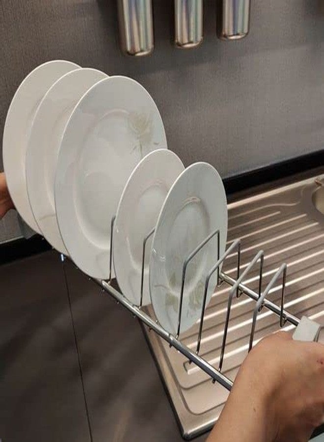 Ebco Products Stainless Steel Plate Rack - Elegant Holder Stand for Small Spaces, Portable - Image 2