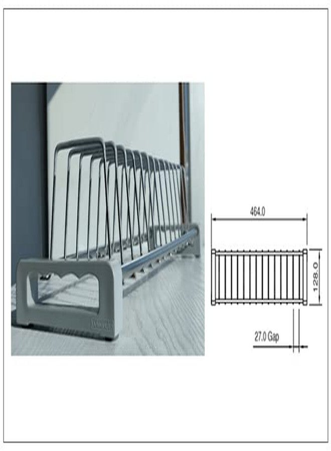 Ebco Products Stainless Steel Plate Rack - Elegant Holder Stand for Small Spaces, Portable - Image 4