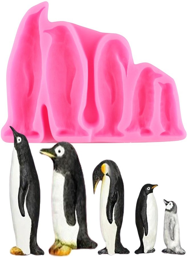 YIHUOMOLDS Penguin Silicone Molds Penguin Family Fondant Mold For Cake Decorating Cupcake Topper Chocolate Candy Gum Paste Polymer Clay - Image 1