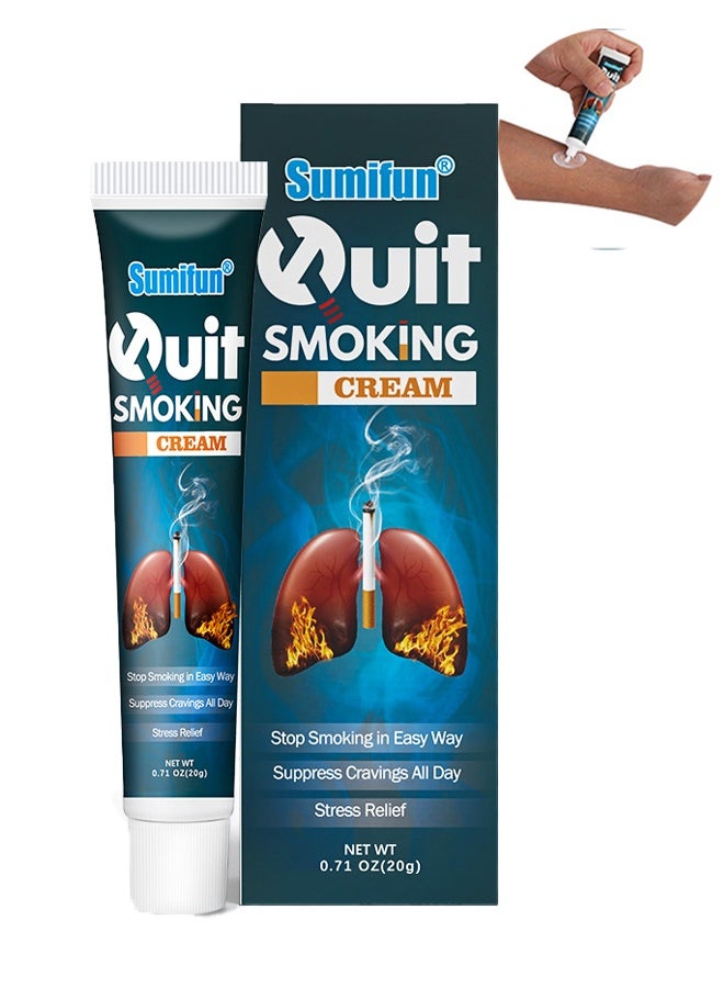 Sumifun Quit Smoking Cream, Quit Smoking Aid, Stop Smoking in Easy Way, Suppress Cravings All Day, Stress Relief, Tobacco Control Cream - 20G - Image 1