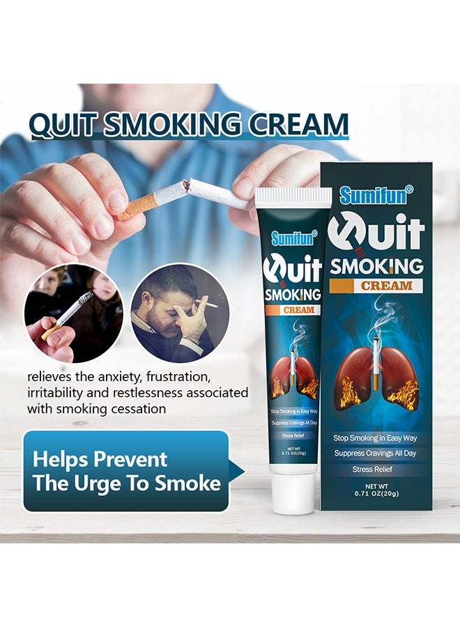 Sumifun Quit Smoking Cream, Quit Smoking Aid, Stop Smoking in Easy Way, Suppress Cravings All Day, Stress Relief, Tobacco Control Cream - 20G - Image 3