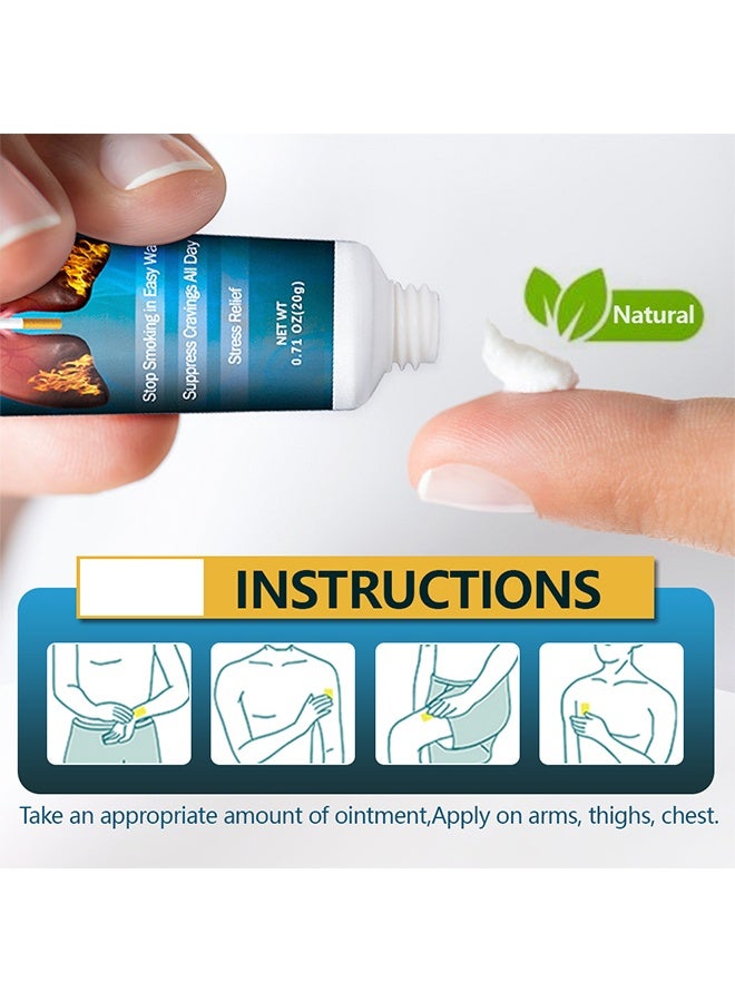 Sumifun Quit Smoking Cream, Quit Smoking Aid, Stop Smoking in Easy Way, Suppress Cravings All Day, Stress Relief, Tobacco Control Cream - 20G - Image 2