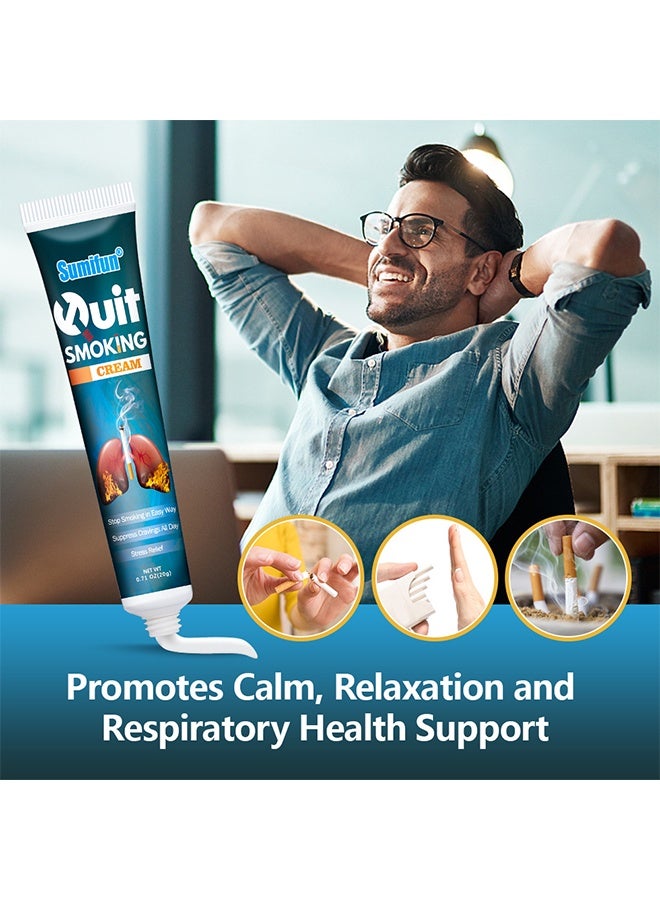 Sumifun Quit Smoking Cream, Quit Smoking Aid, Stop Smoking in Easy Way, Suppress Cravings All Day, Stress Relief, Tobacco Control Cream - 20G - Image 5