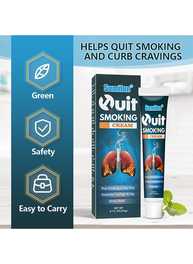 Sumifun Quit Smoking Cream, Quit Smoking Aid, Stop Smoking in Easy Way, Suppress Cravings All Day, Stress Relief, Tobacco Control Cream - 20G - Image 4