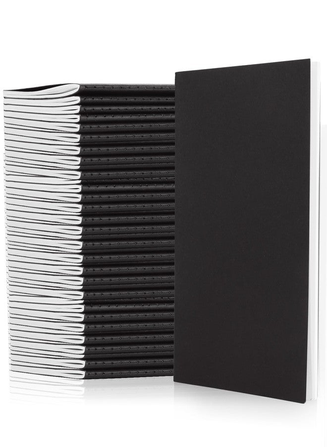 MIVIDE 50 Pack A5 Kraft Notebooks, Black Cover Journal Bulk Pack 8.3 x 5.5 inch Notebooks 60 Pages, Lined Travel Notebooks for Writing, Making Plans, School Office Supplies - Image 1