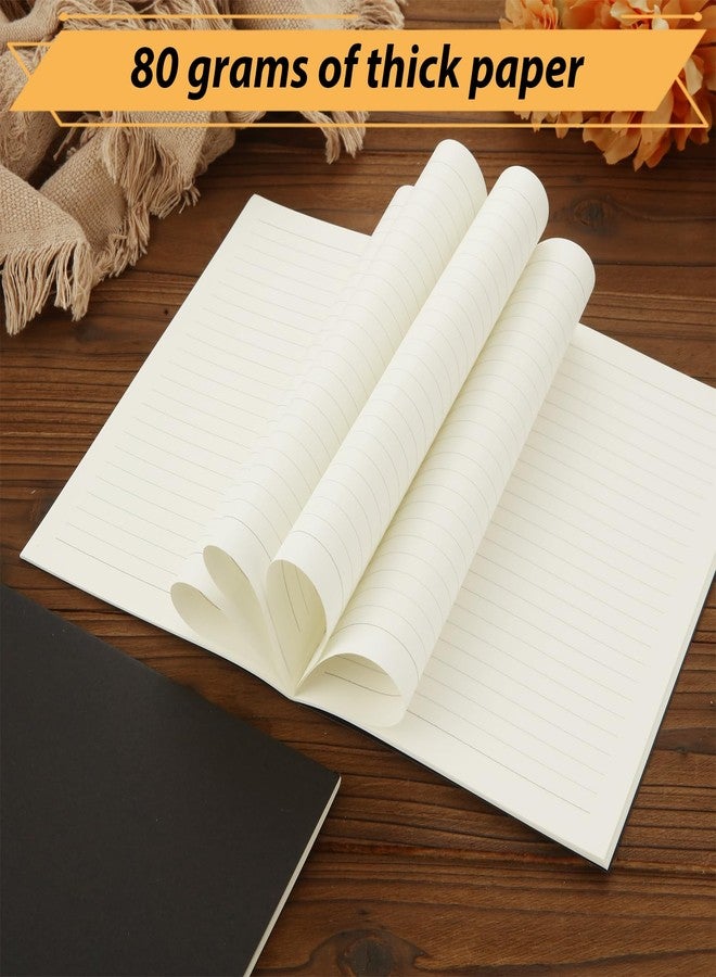 MIVIDE 50 Pack A5 Kraft Notebooks, Black Cover Journal Bulk Pack 8.3 x 5.5 inch Notebooks 60 Pages, Lined Travel Notebooks for Writing, Making Plans, School Office Supplies - Image 3