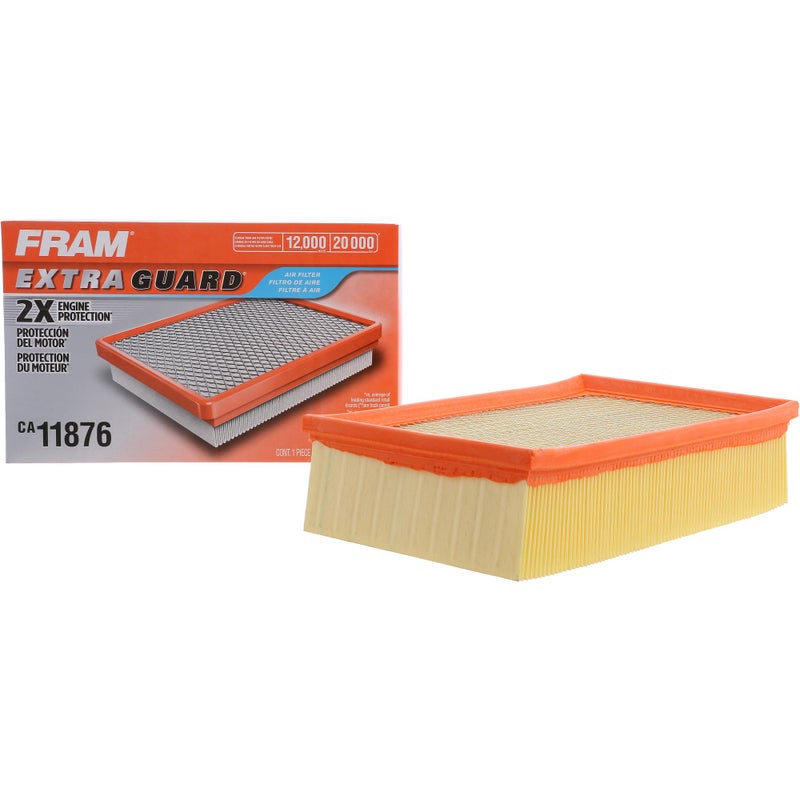 FRAM Extra Guard CA11876 Replacement Engine Air Filter for Select Volkswagen and Audi Models Provides Up to 12 Months or 12000 Miles Filter Protection