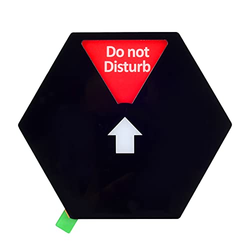 Kichwit Privacy Sign for Office Door, Do Not Disturb Sign, Please Knock, In a Meeting, Back Soon, Lunch and Gone for Today, 5 Inch, Black - Image 4