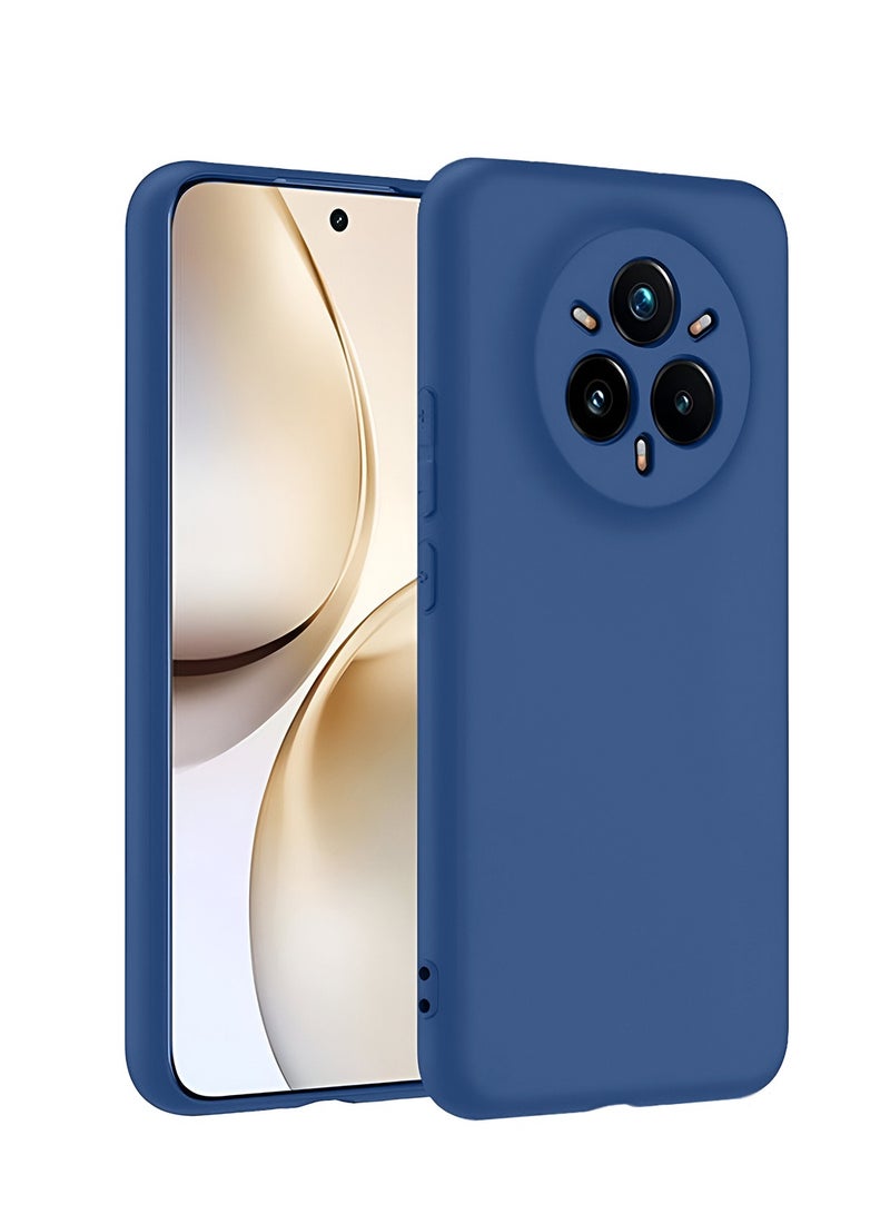 Wtech Realme 14 Pro+ / Plus 5G 2025 Premium Soft Liquid Silicone Case Cover (MCRPSN) - Navy Blue - Image 1