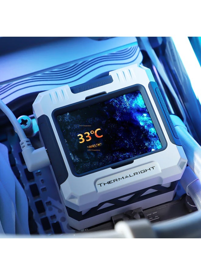 Thermalright ثيرمالرايت فروزن وورفريم 360 أبيض آر جي بي، رادياتور تبريد سائل شامل، شاشة LCD IPS، FW360 أبيض آر جي بي - Image 2
