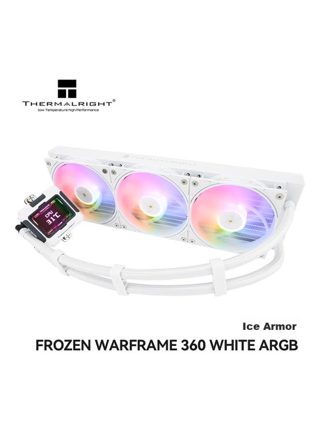 Thermalright ثيرمالرايت فروزن وورفريم 360 أبيض آر جي بي، رادياتور تبريد سائل شامل، شاشة LCD IPS، FW360 أبيض آر جي بي - Image 1
