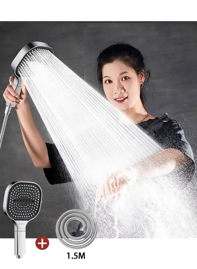 YOUGE Shower Head,Water Saving 3-Mode Handheld Shower Heads,with 130mm Diameter, Massage Pattern,Easy Switch,Anti-clog Nozzles - Image 1