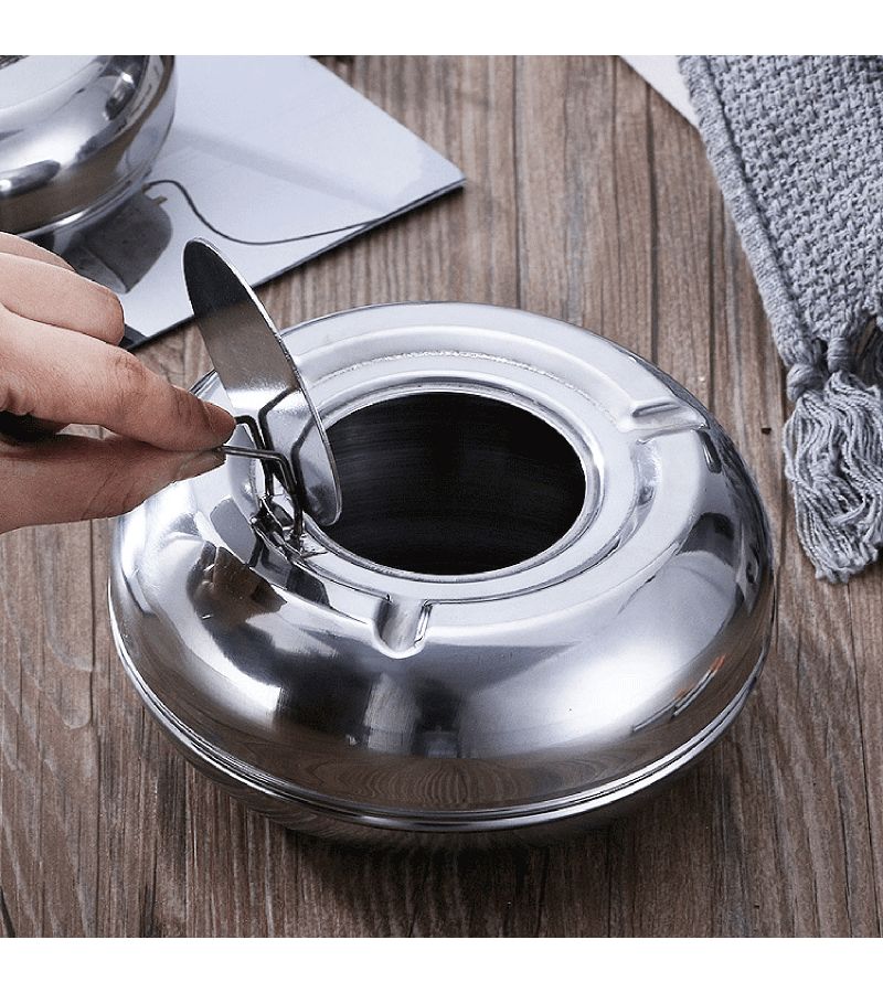 Outdoor Cigarette Tray Holder With Lid Removable Home Bedroom Office Tabletop Decor Ash Variant - Image 2