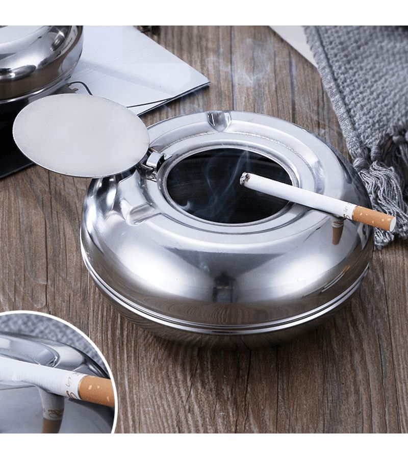 Outdoor Cigarette Tray Holder With Lid Removable Home Bedroom Office Tabletop Decor Ash Variant - Image 3