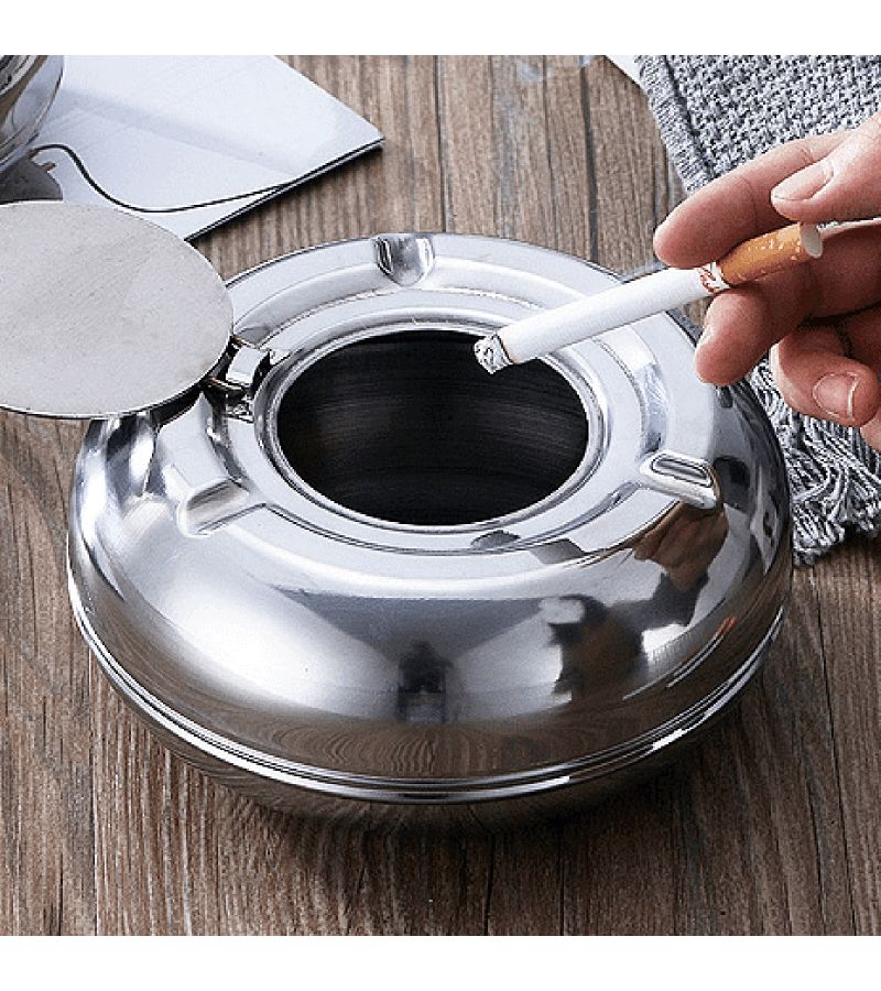 Outdoor Cigarette Tray Holder With Lid Removable Home Bedroom Office Tabletop Decor Ash Variant - Image 1