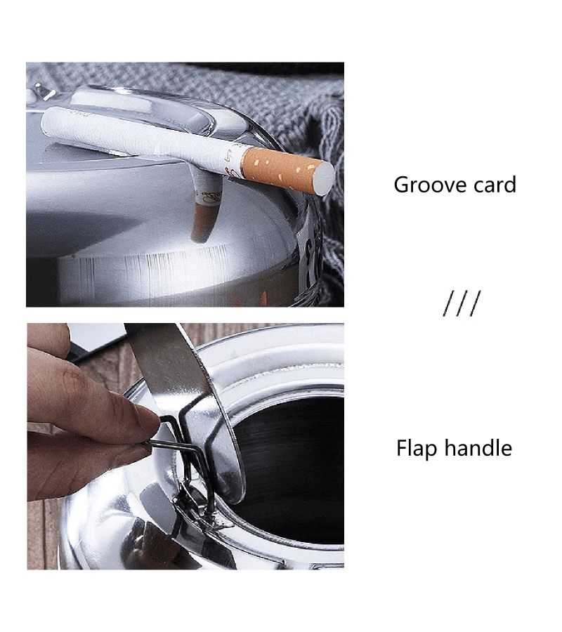 Outdoor Cigarette Tray Holder With Lid Removable Home Bedroom Office Tabletop Decor Ash Variant - Image 4