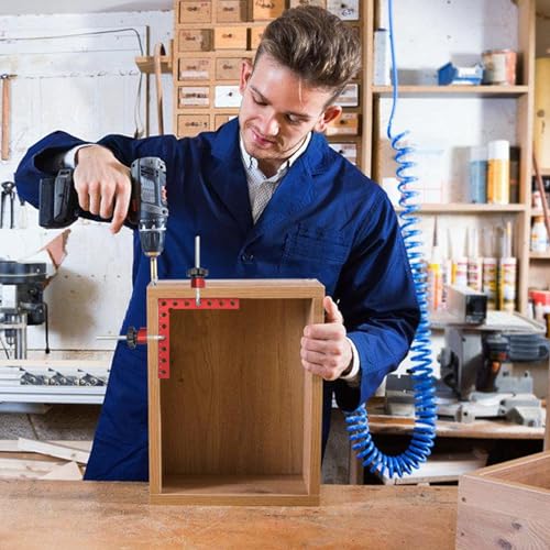Comfylichi Corner Clamp for Woodworking, 90 Degree Clamp with Box, Right Angle Clamp Woodworking Tools, 4 Pack 5.5" x 5.5"Aluminum Alloy Positioning Clamping Squares for Picture Frames Cabinets - Image 5