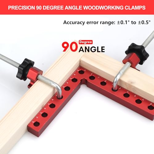Comfylichi Corner Clamp for Woodworking, 90 Degree Clamp with Box, Right Angle Clamp Woodworking Tools, 4 Pack 5.5" x 5.5"Aluminum Alloy Positioning Clamping Squares for Picture Frames Cabinets - Image 4
