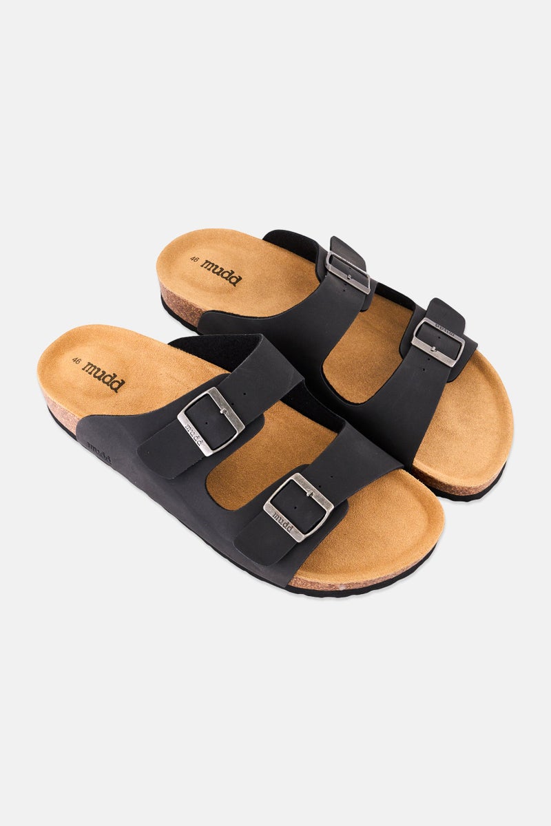 Mudd Men Slip On Cork Sandals, Black - Image 2