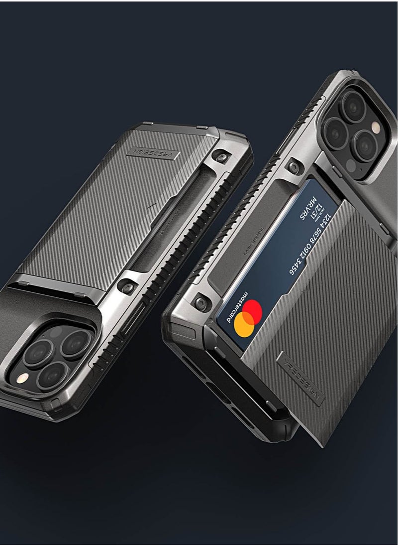 Damda Glide PRO Case Cover for iPhone 13 Pro MAX Wallet [Semi Automatic] Slider [3-4] Card Slot Holder - Metal Black Groove - pzsku/Z45121A18398D4D36FBB5Z/45/_/1653141174/0371b5ff-2d3e-4d2e-b8f6-71bf8ab8cab1