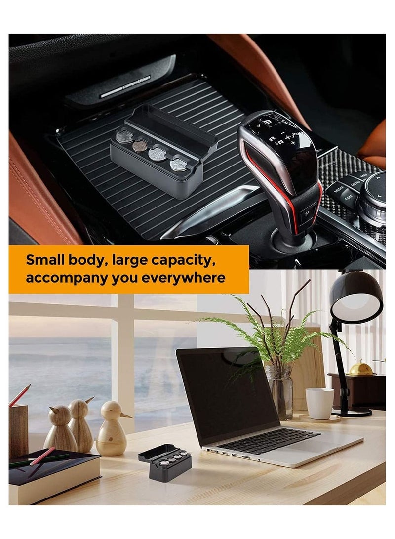 SYOSI Coin Holder for Car Change Organizer Universal Storage Coin Money Dispenser Compatible with Most Car Trucks Accessories - Image 3