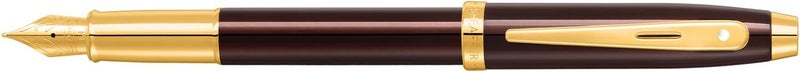 SHEAFFER Sheaffer Gift 100 9370 Fountain Pen Glossy Coffee Brown with PVD Gold tone Trim  Fountain Pen Medium Nib  Premium Pen Gift Set - Image 3