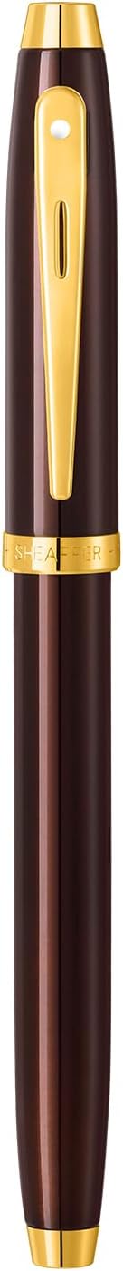 SHEAFFER Sheaffer Gift 100 9370 Fountain Pen Glossy Coffee Brown with PVD Gold tone Trim  Fountain Pen Medium Nib  Premium Pen Gift Set - Image 5
