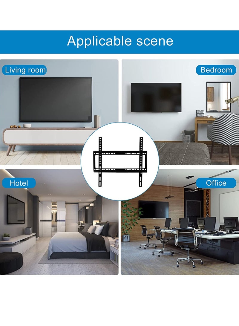 TV Wall Mount 26-63 Inches Ultra Strong Slim Fixed TV Bracket Heavy Duty Ultra Super Strong 50KG TV Wall Mount with Wall Fixing Kit for Flat Curved Screen TV LED, LCD OLED and Plasma 50Kg - Image 5