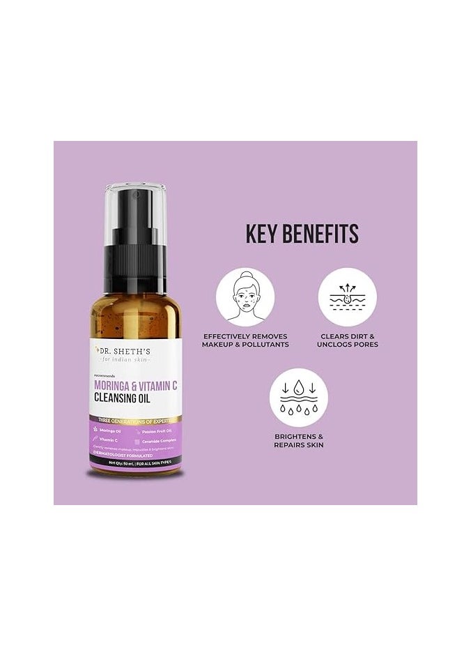 Dr. Sheth's Moringa And Vitamin C Face Cleansing Oil 50 Ml  - Image 3