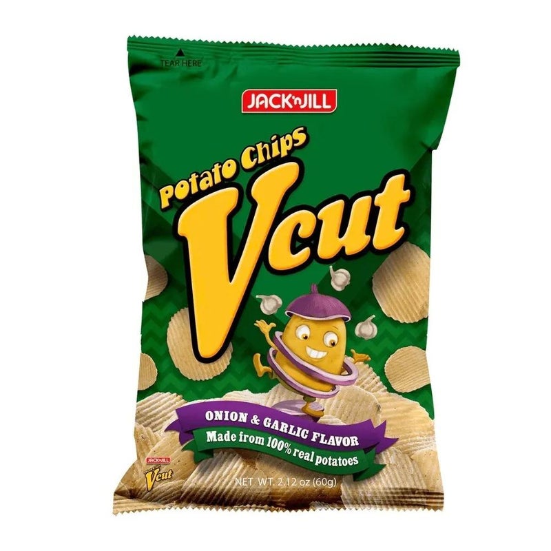 Jack N Jill Potato Chips V Cut In Onion And Garlic Flavor- 60gms