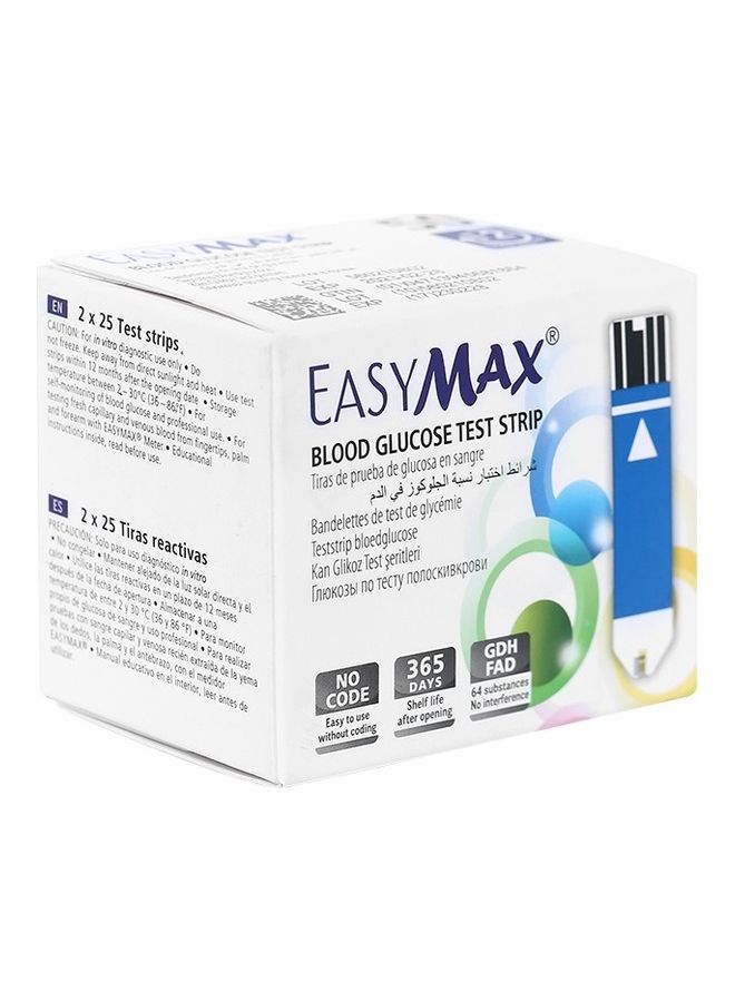 EASYMAX 50-Piece Blood Glucose Test Strips - Image 2