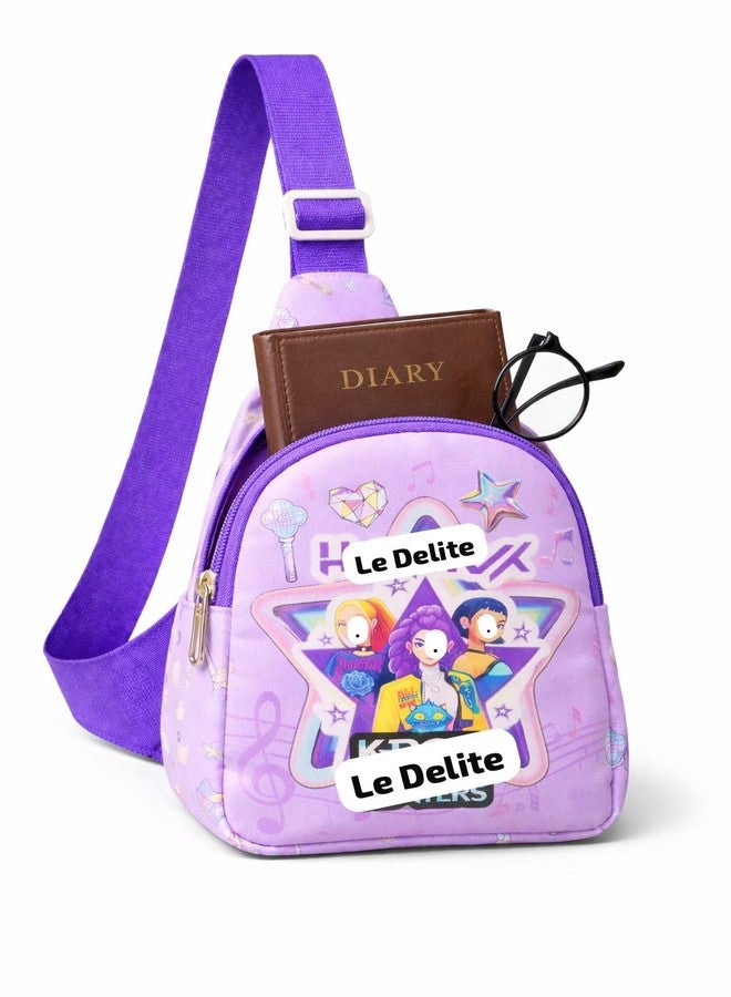 GLITREEPROPS Colourful Cross body Bags for Boys and Girls Kids School, Picnic, Return Gifts, Office | Crossbody Chest Bag with Adjustable (Pop Anime) - Image 4