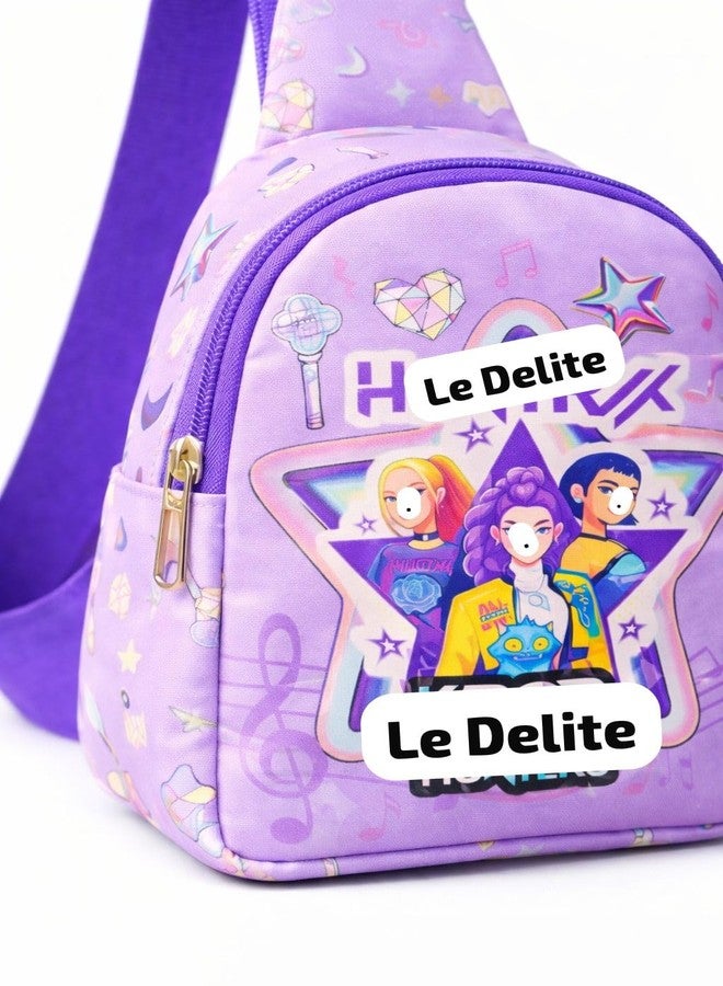 GLITREEPROPS Colourful Cross body Bags for Boys and Girls Kids School, Picnic, Return Gifts, Office | Crossbody Chest Bag with Adjustable (Pop Anime) - Image 5