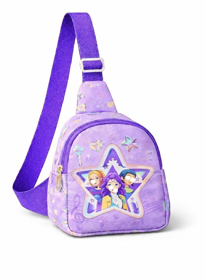GLITREEPROPS Colourful Cross body Bags for Boys and Girls Kids School, Picnic, Return Gifts, Office | Crossbody Chest Bag with Adjustable (Pop Anime) - Image 1