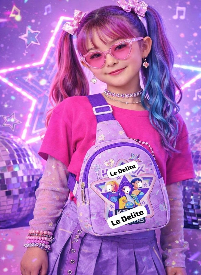 GLITREEPROPS Colourful Cross body Bags for Boys and Girls Kids School, Picnic, Return Gifts, Office | Crossbody Chest Bag with Adjustable (Pop Anime) - Image 2
