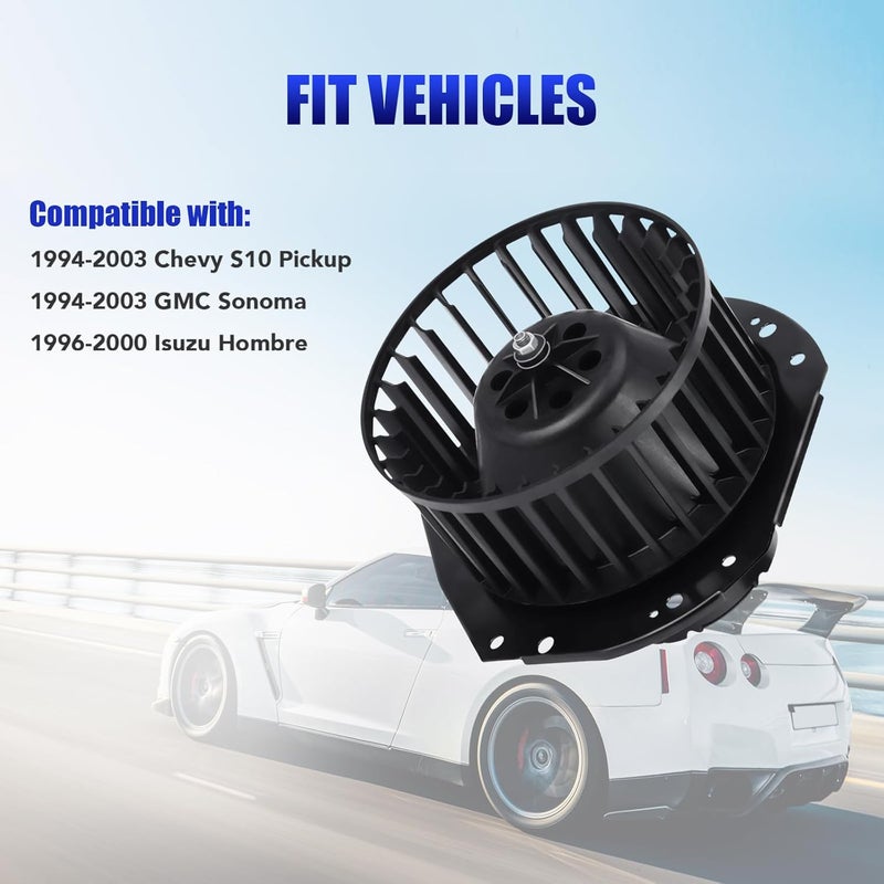 LCWRGS AC Blower Motor with Fan for Chevy S10, GMC Sonoma, Isuzu Hombre (1994-2003) - Image 4