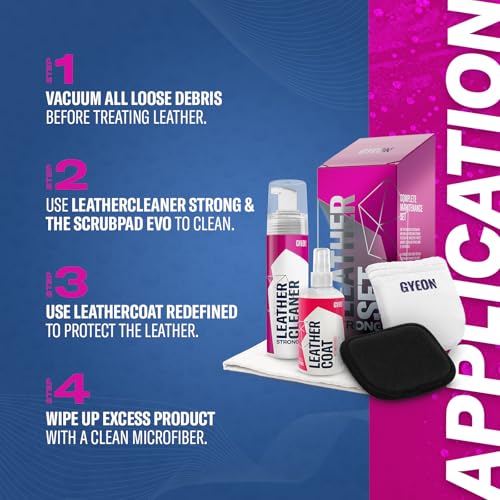 Gyeon Leather Set Strong - All in One Car Leather Cleaner and Coating Kit - Deep Clean and Protect Your Cars Leather Interior and Seats - Automotive Leather Protection - Image 3