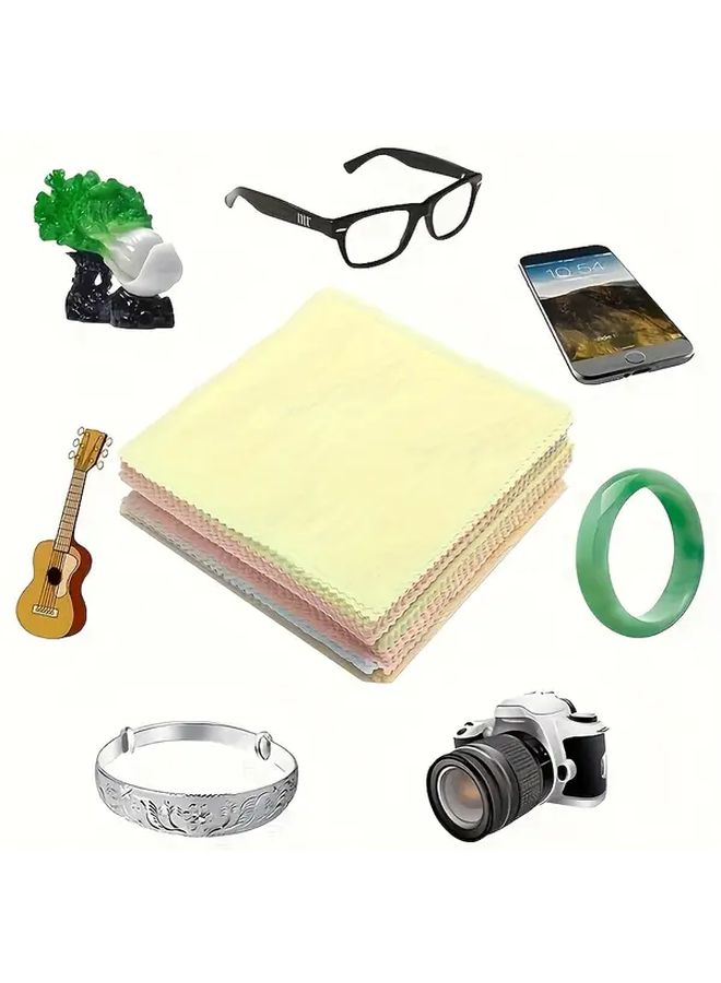 10pcs Microfiber Cleaning Cloths Odorless Soft Reusable Lens Wipes Random Color - Image 4