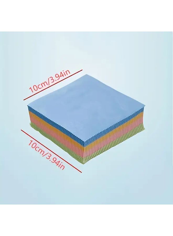10pcs Microfiber Cleaning Cloths Odorless Soft Reusable Lens Wipes Random Color - Image 5