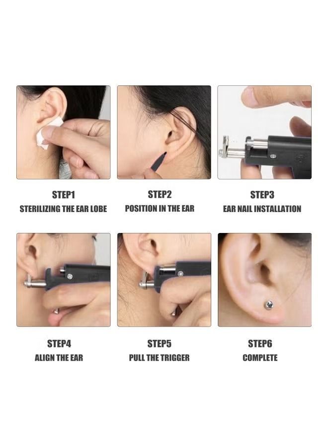 Professional Ear, Nose And Navel Piercing Machine Black/Silver - Image 5
