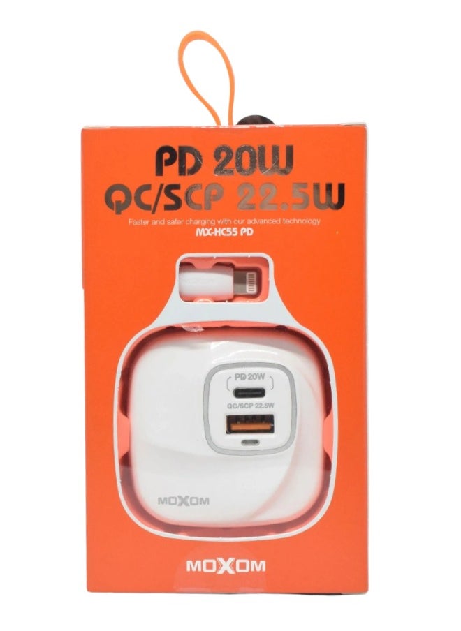 22.5W Type C PD Fast Charger with Lightning Cable Wall Power Compatible with iPhone 12 Pro Max/SE 2020/11/XR/XS/X/8/7,iPad Air 4/Pro 2020
