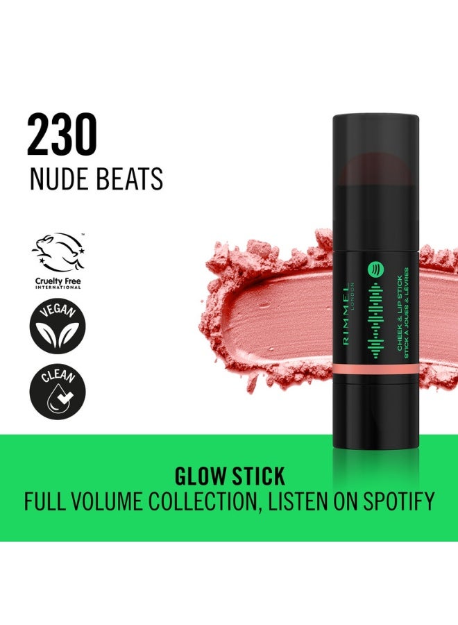 RIMMEL LONDON Full Volume Collection Cheek and Lip Stick 230 Nude Beats 6g - Image 2
