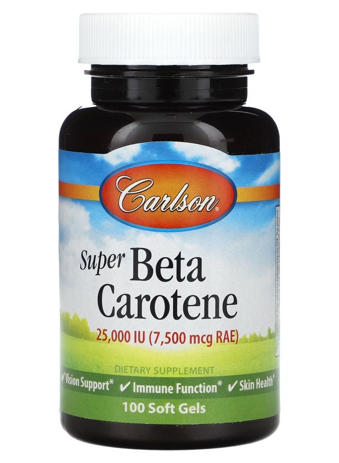 Super Beta Carotene 7500 mcg RAE (25000 IU) 100 Soft Gels