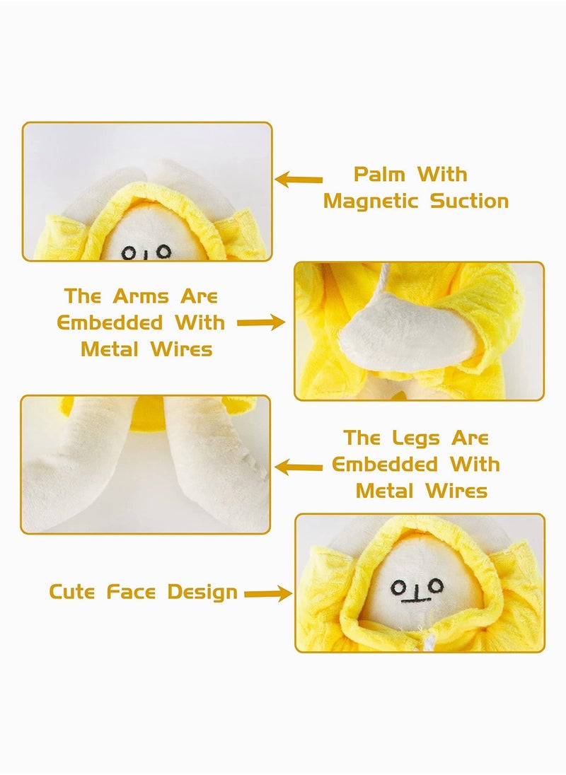 Generic - Banana Plush Man Toy,  Banana Weird Plushies with Magnets Changeable Pose Funny Cute Banana Doll Stuffed Decompression Perfect for Boys Girls Birthday 15Inch - Image 1