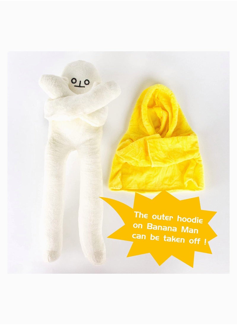 Generic - Banana Plush Man Toy,  Banana Weird Plushies with Magnets Changeable Pose Funny Cute Banana Doll Stuffed Decompression Perfect for Boys Girls Birthday 15Inch - Image 1
