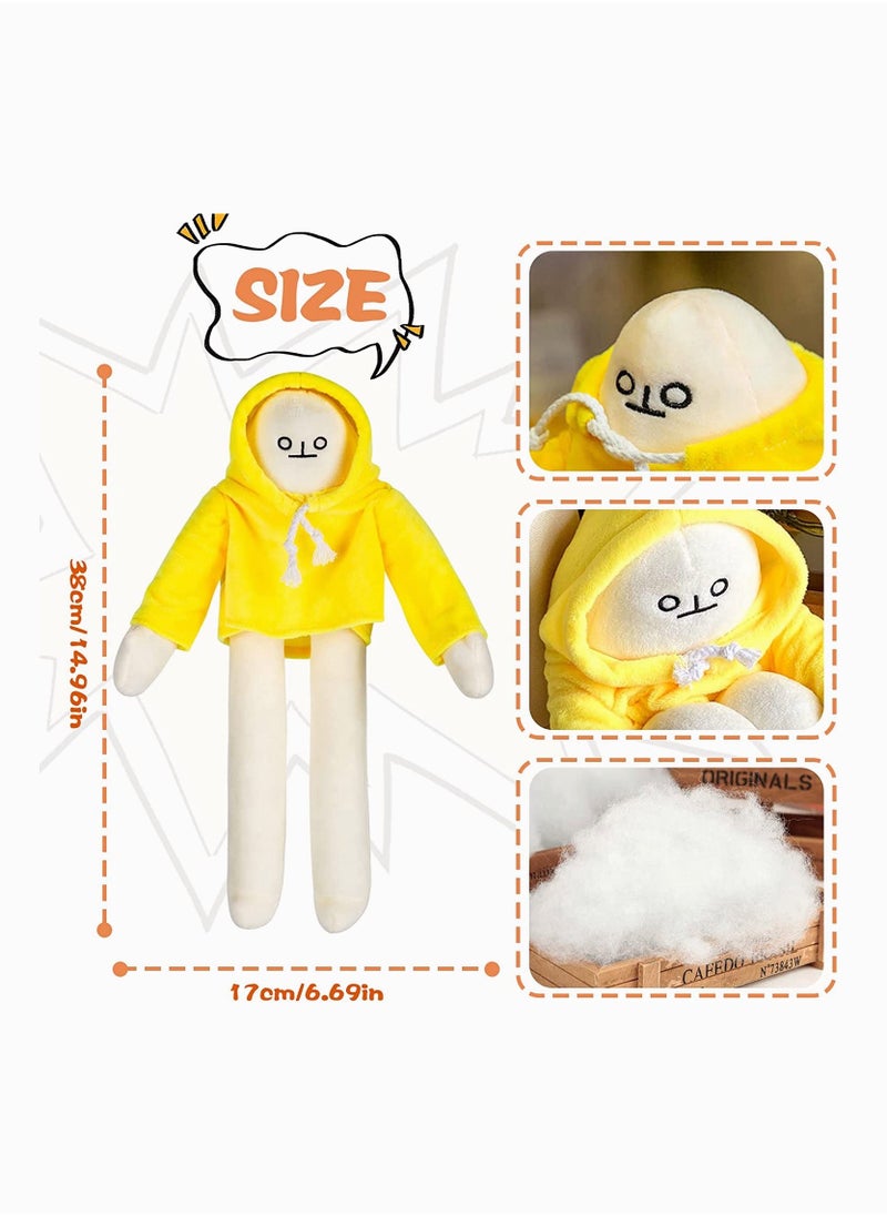 Generic - Banana Plush Man Toy,  Banana Weird Plushies with Magnets Changeable Pose Funny Cute Banana Doll Stuffed Decompression Perfect for Boys Girls Birthday 15Inch - Image 1