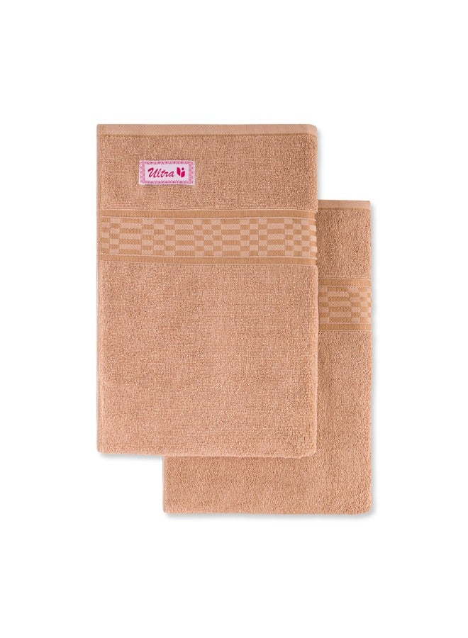 BYFT Home Ultra (Beige) Premium Cotton Bath Sheet (90 X 180 Cm-Set Of 1) Highly Absorbent, High Quality Bath Linen With Checkered Dobby 550 Gsm - Image 5